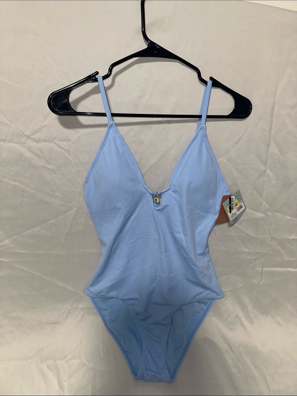 Shade & Shore Light Blue Bandeau One-Piece